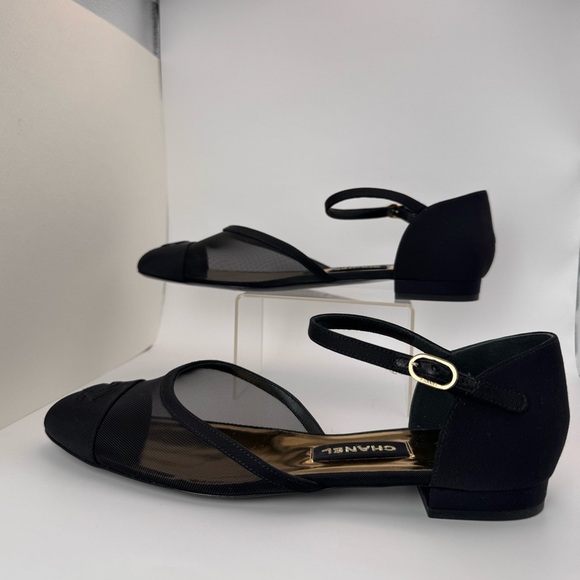 Chanel 2021 Interlocking CC Logo D’Orsay Flats Size 39 - Picture 5 of 11
